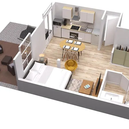 Daire Terrasse, Hypercentre, Neuf, Rdc